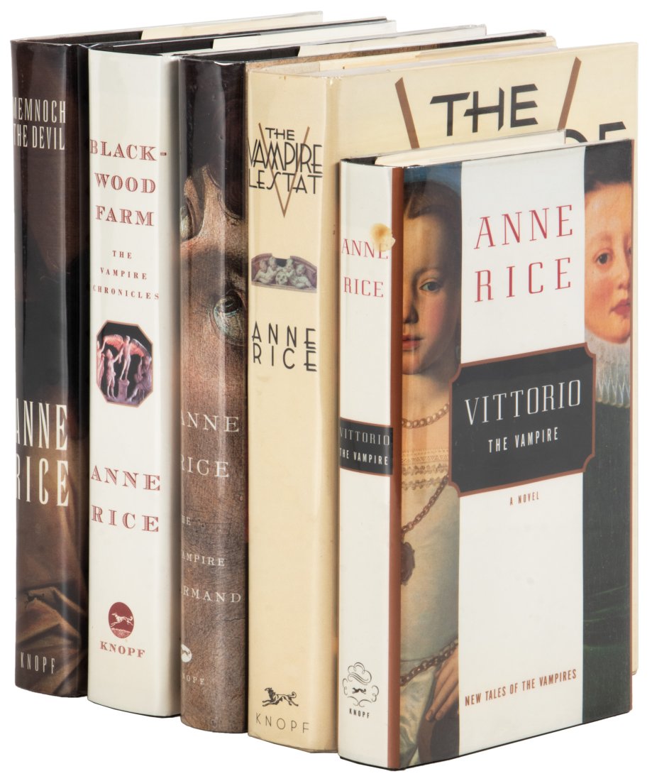 5 Anne Rice vampire novels, 3 signed (1 of 3)
