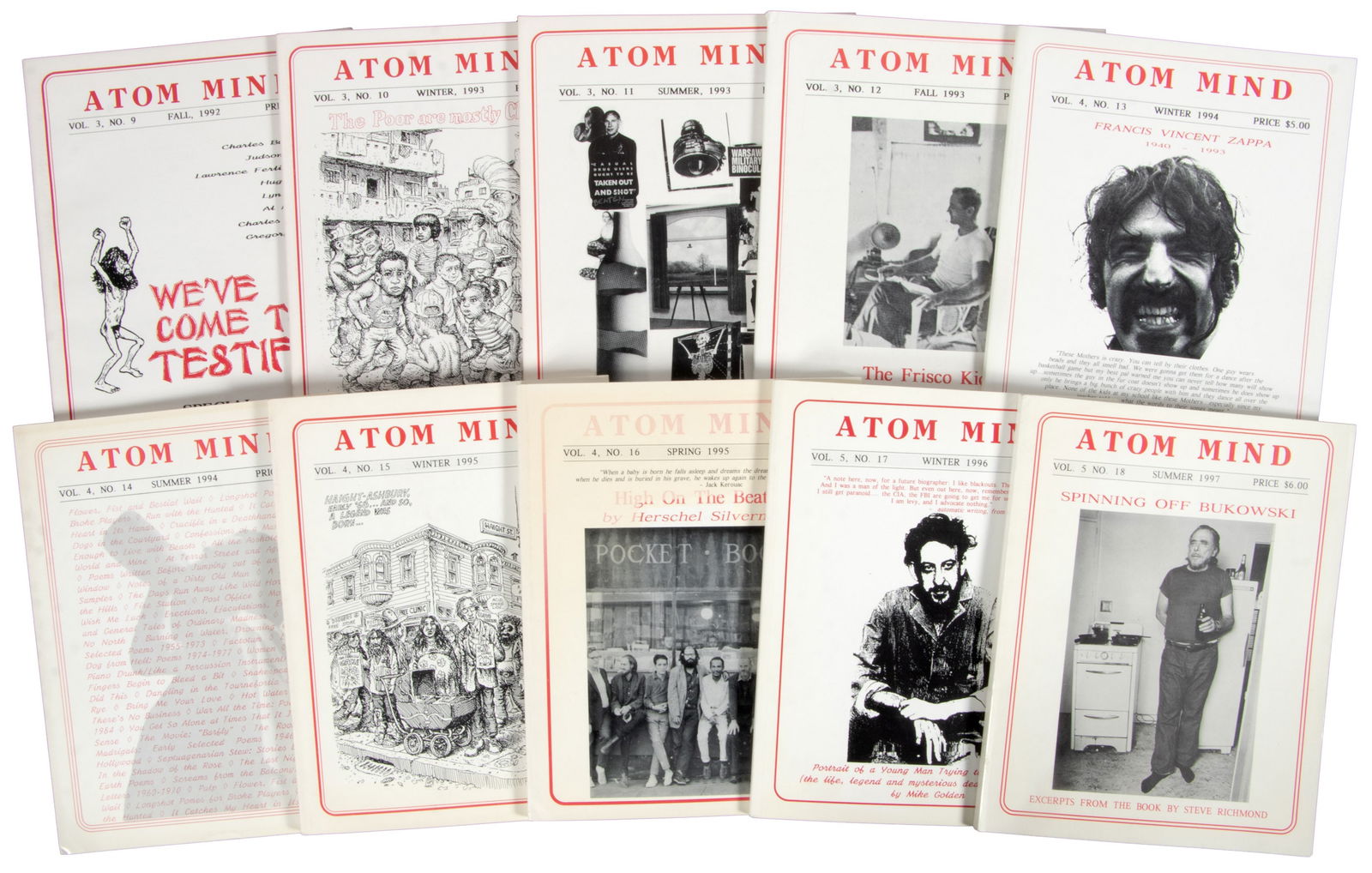 10 issues of Atom Mind - Bukowski, etc. (1 of 1)