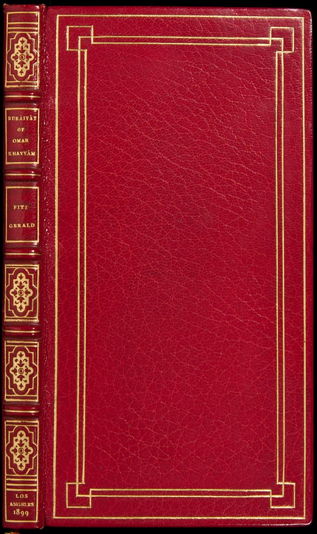 Rubaiyat of Omar Khayyam Finely Bound: Title: Edward Fitzgerald's Omar Khayyam Author: Khayyam, Omar Description: 93 pp. (12mo) 17.5x9.3 cm. (7x3¾") full red levant morocco, gilt ruled borders, spine gilt, raised bands, gilt dentelles, to