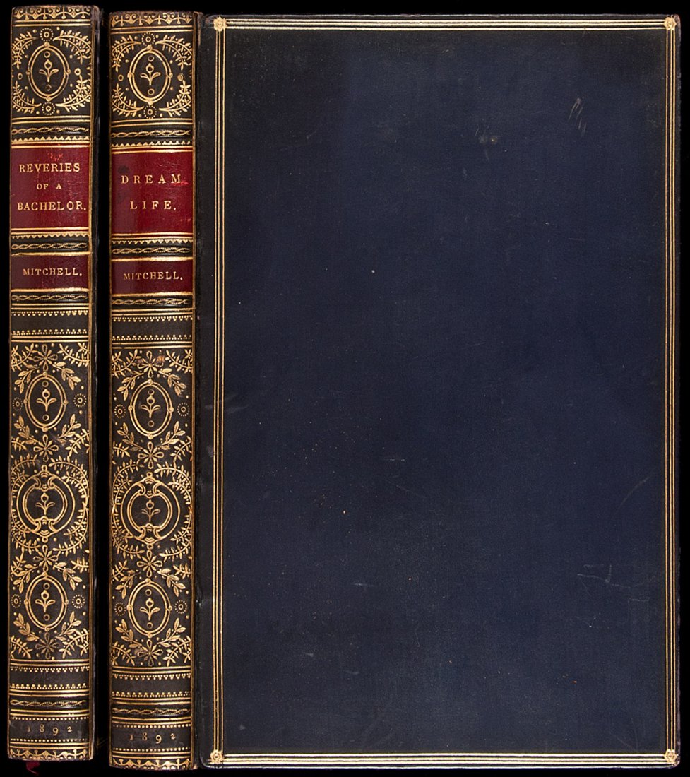 2 titles by Ik Marvel Finely bound by Zaehnsdorf: Title: Two titles by Ik Marvel - Finely bound by Zaehnsdorf Author: Marvel, Ik [Donald G. Mitchell] Description: 2 volumes, including: Reveries of a Batchelor & Dream Life. (8vo) full polished dark bl