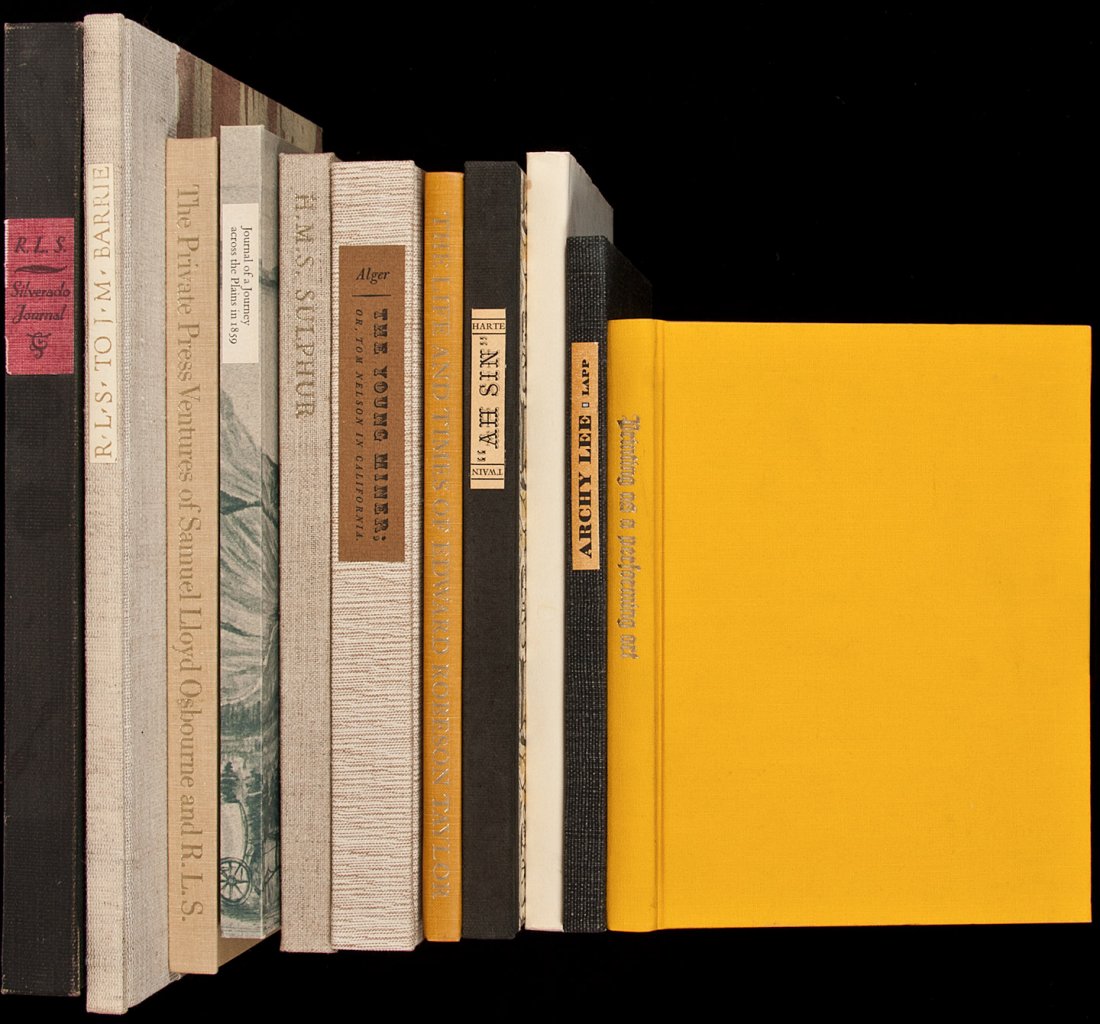 Eleven volumes from the Book Club of California: Title: Eleven volumes from the Book Club of California Author: ** Description: Includes: Jordan, John E. Robert Louis Stevenson's Silverado Journal. 1954. * R.L.S. to J.M. Barrie. 1962. * Hart, James 