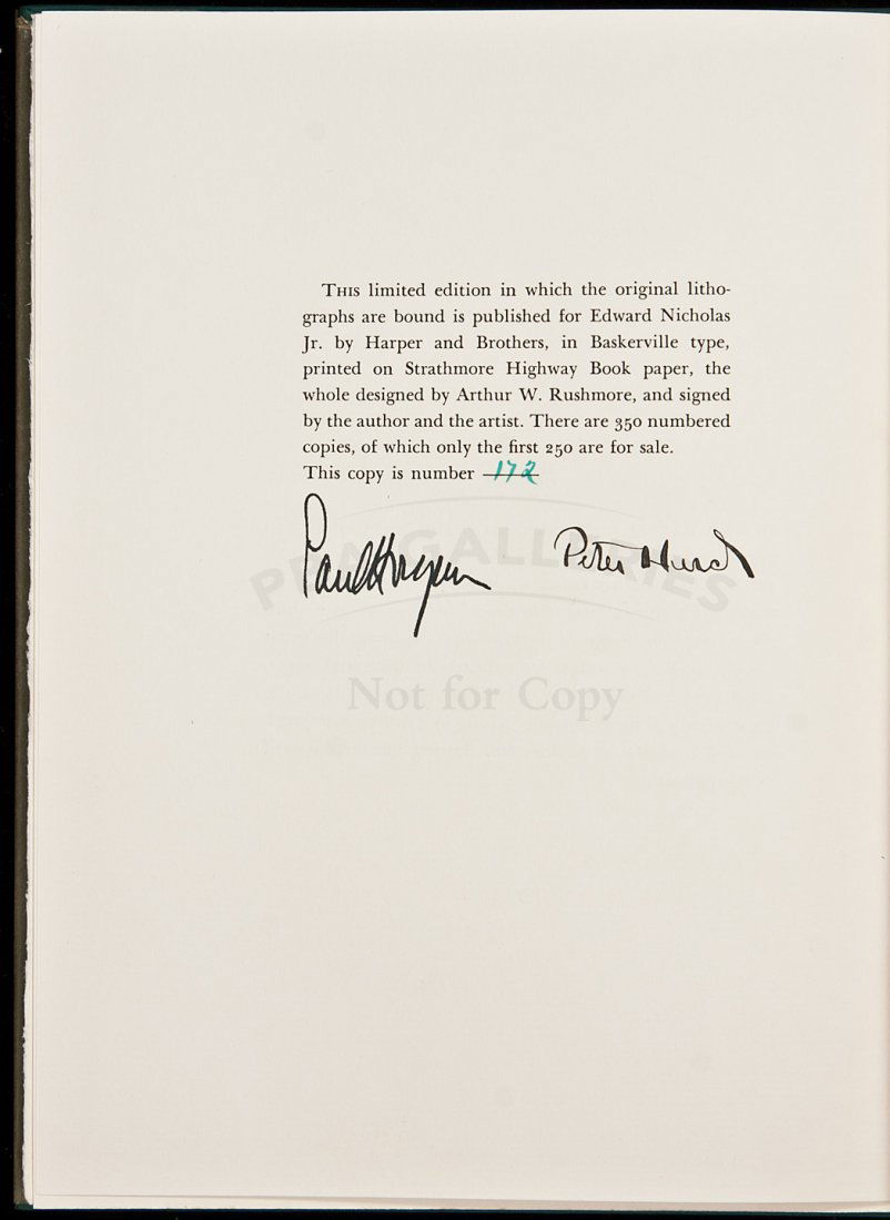 Paul Horgan The Return of the Weed Signed Ltd: Title: The Return of the Weed Author: Horgan, Paul Description: Illustrated with original lithographs by Peter Hurd, including tipped-in frontispiece. (4to) green cloth, paper spine label, glassine ja