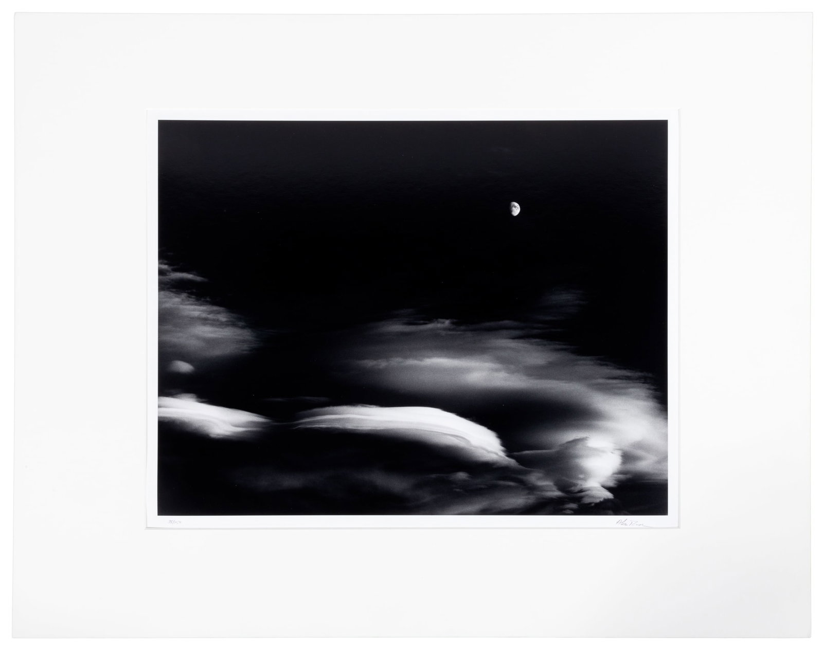Moon and Clouds, Banff signed by Alan Ross: Heading: Author: Ross, Alan Title: Moon and Clouds, Banff Place Published: [Santa Fe, NM] Publisher: Date Published: 1975; print: 2002 Description: Gelatin silver print cornered in
