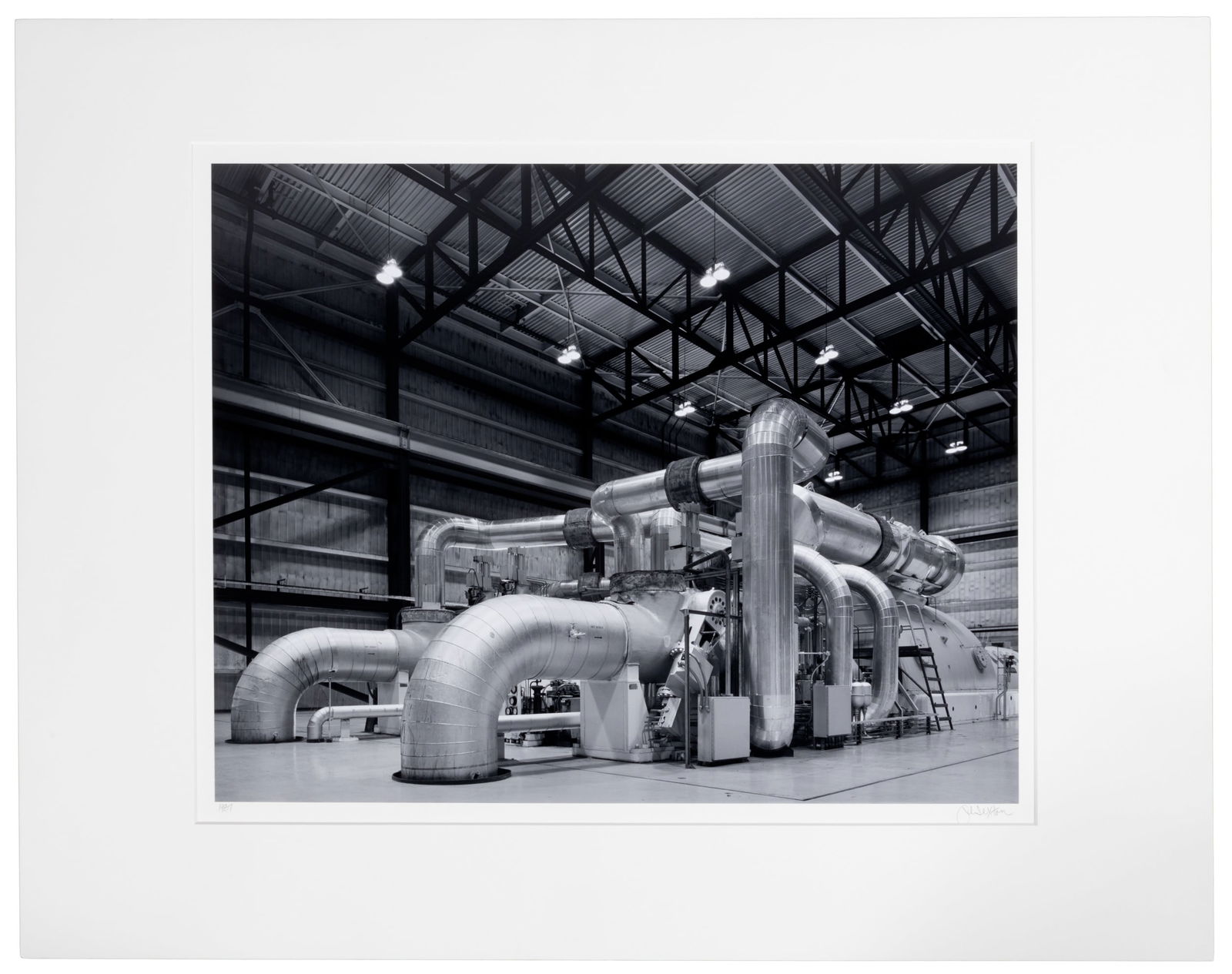 Steam Turbine, Alma, WI signed by John Sexton: Heading: Author: Sexton, John Title: Steam Turbine, Alma, Wisconsin, 1987 Place Published: [Carmel Valley, CA] Publisher: Date Published: 1987; vintage print Description: Gela