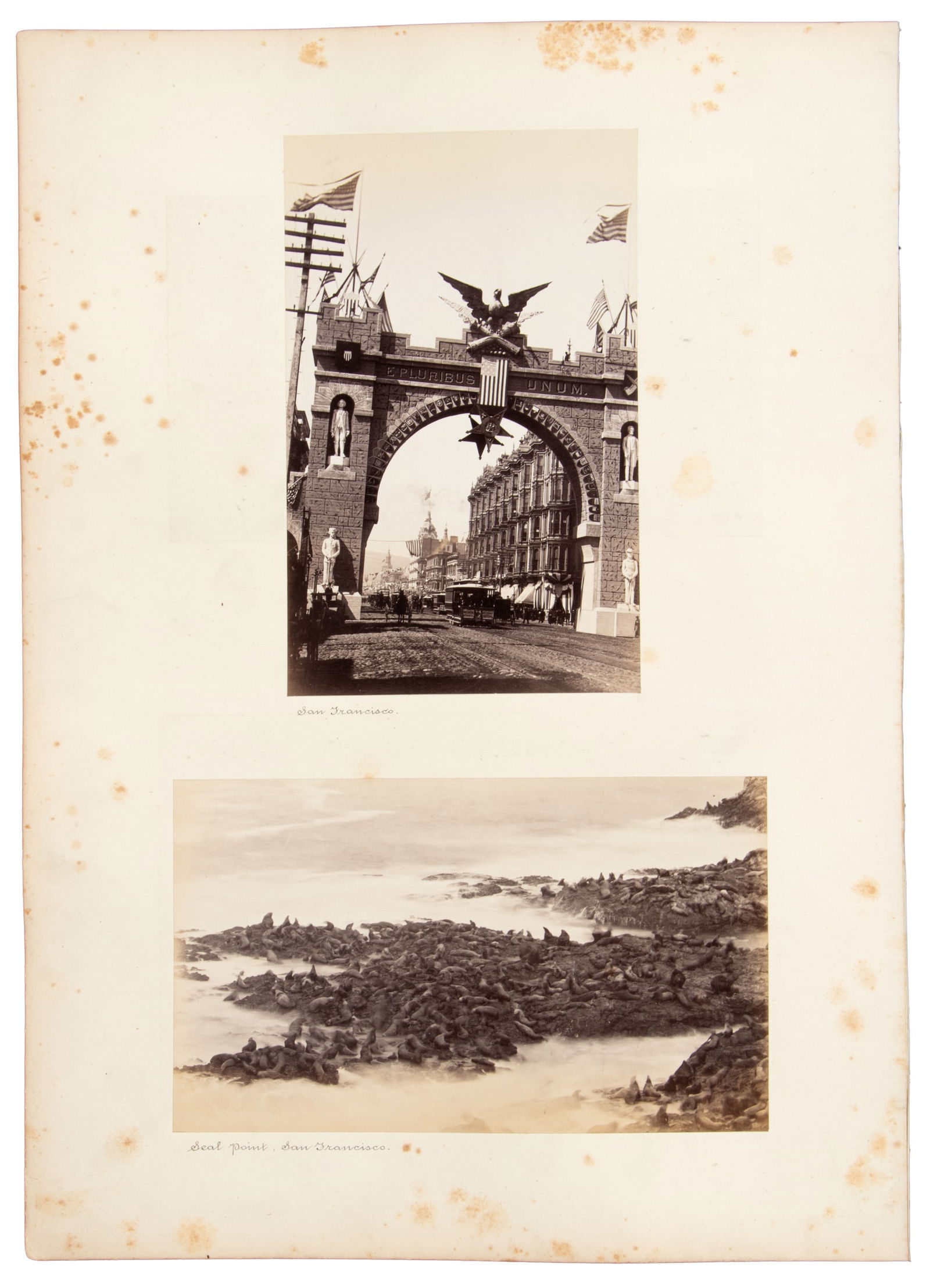 Four views of San Francisco by Carleton Watkins: Heading: Author: Watkins, Carleton E. Title: Four views of San Francisco by Carleton E. Watkins Place Published: Publisher: Date Published: c. 1880s Description: 4 Albumen prints