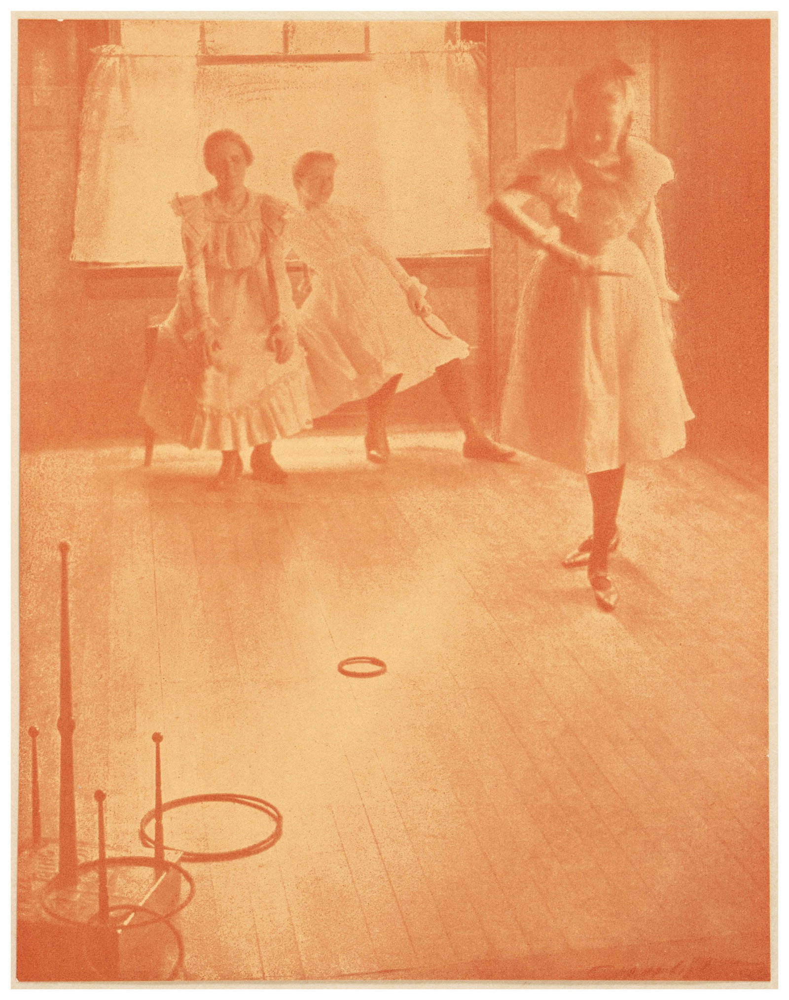 Clarence White Ring Toss, 1903: Heading: Author: White, Clarence Title: Ring Toss, 1903 Place Published: Publisher: Date Published: 1903 Description: Vintage half-tone printed in sepia mounted on tissue which is