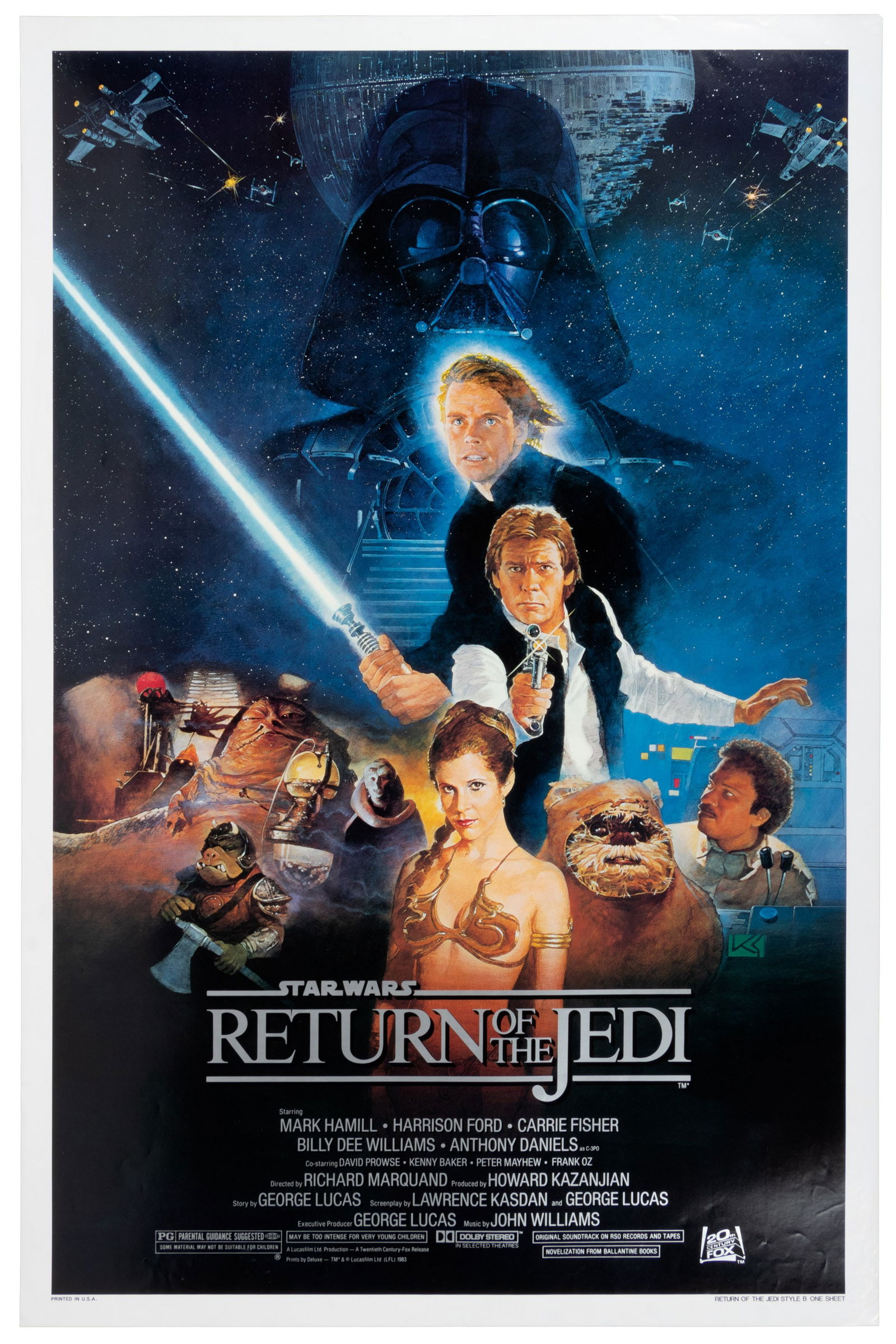 Return of the Jedi poster - Style B: Heading: (Film Posters - Star Wars) Author: Title: Star Wars: Return of the Jedi - Style B Place Published: Publisher: Date Published: 1983 Description: Original one sheet movie p