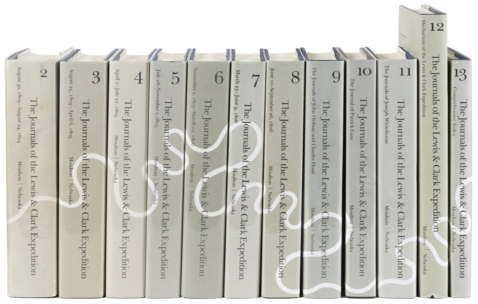 Moulton's Journals of Lewis & Clark with atlas: Heading: (Lewis & Clark Expedition) Author: Moulton, Gary E., editor Title: The Journals of the Lewis & Clark Expedition Place Published: Lincoln Publisher:University of Nebraska Date Published: