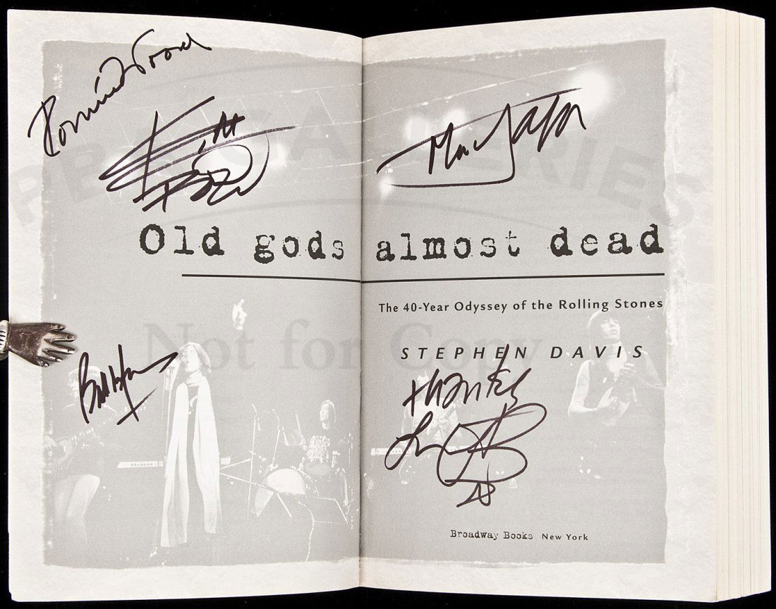 Old Gods Almost Dead signed by Rolling Stones: Title: Old Gods Almost Dead: The 40 Year Odyssey of the Rolling Stones - signed by members of the band Author: Davis, Stephen Description: 592 pp. Wrappers. First trade paperback edition.Signed by mem