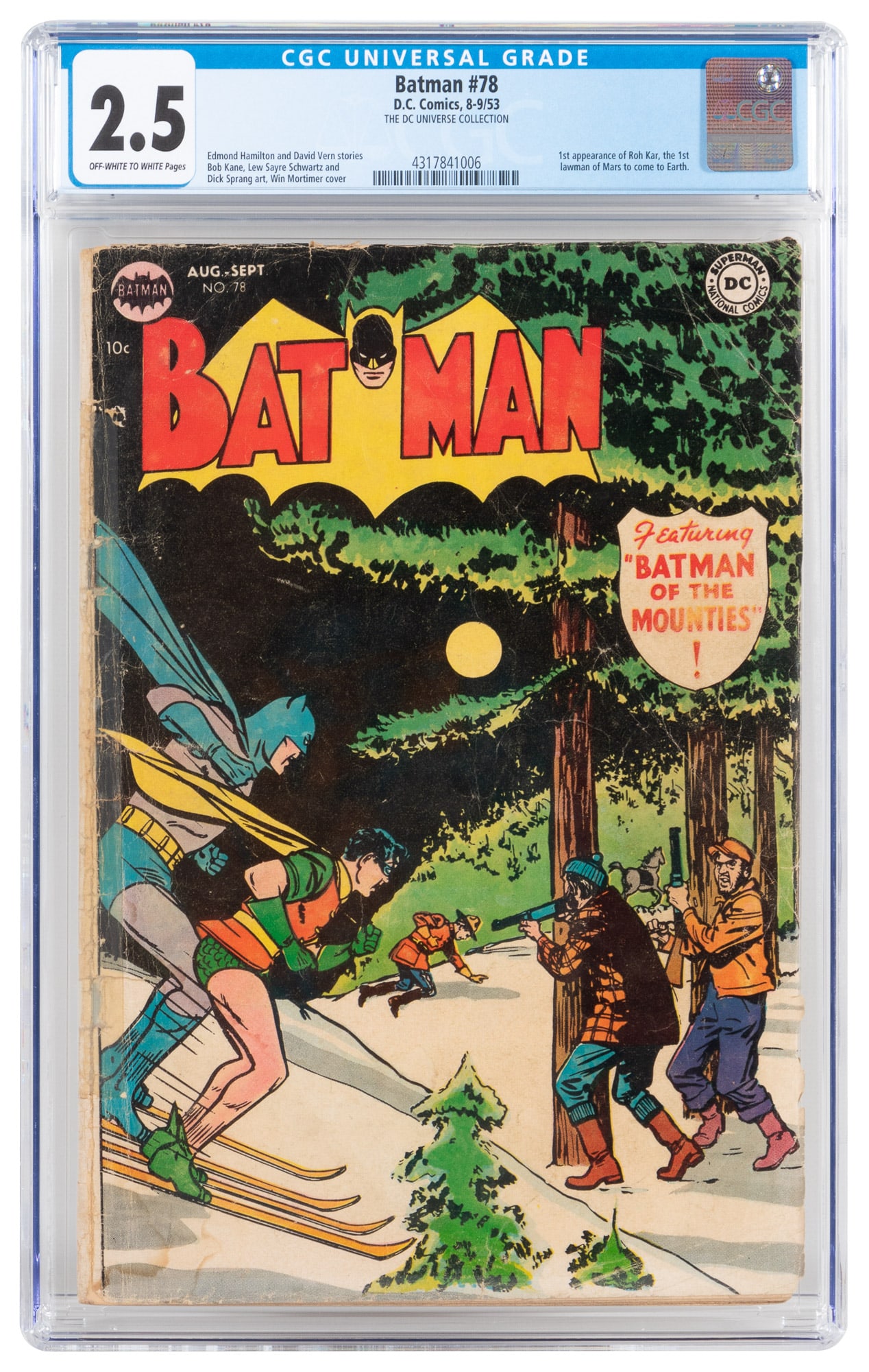 BATMAN #78 * CGC 2.5 * Martian Manhunter Prototype * Killer Collector * DC Universe Collection (1 of 3)