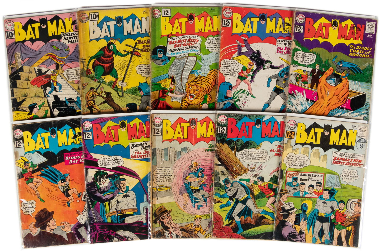BATMAN Nos. 142, 143, 144, 145, 146, 147, 148, 149, 150, 151 * Lot of 10 DC Universe Collection (1 of 1)