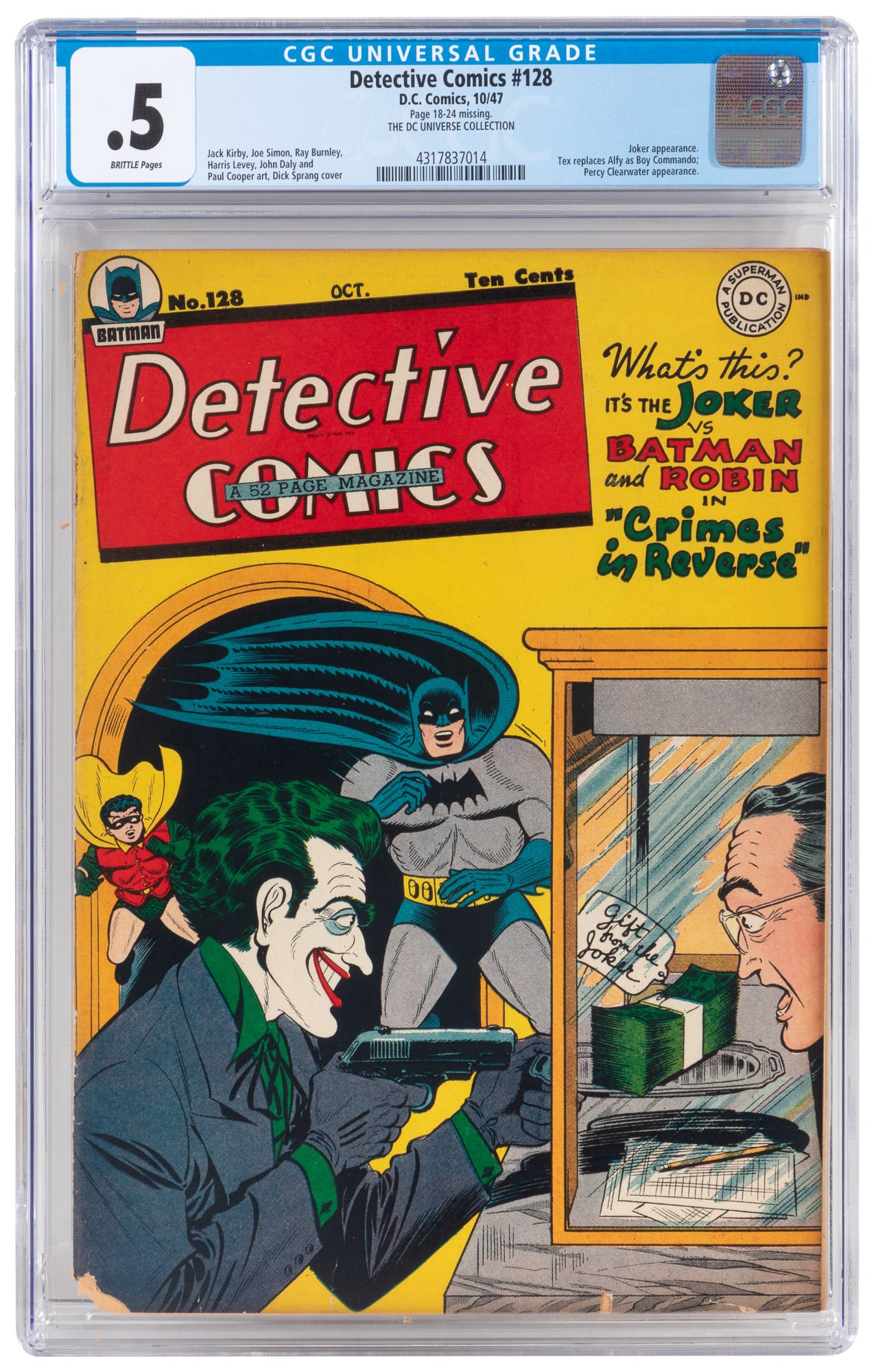 DETECTIVE COMICS #128 * CGC 0.5 * Joker's Reverse Crimes * DC Universe Collection (1 of 2)