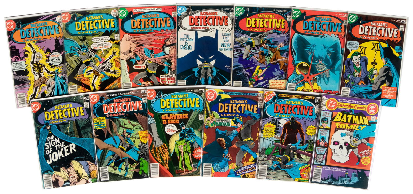 DETECTIVE COMICS #s 469-493 * Lot of 25 Comics * DC Universe Collection (1 of 2)