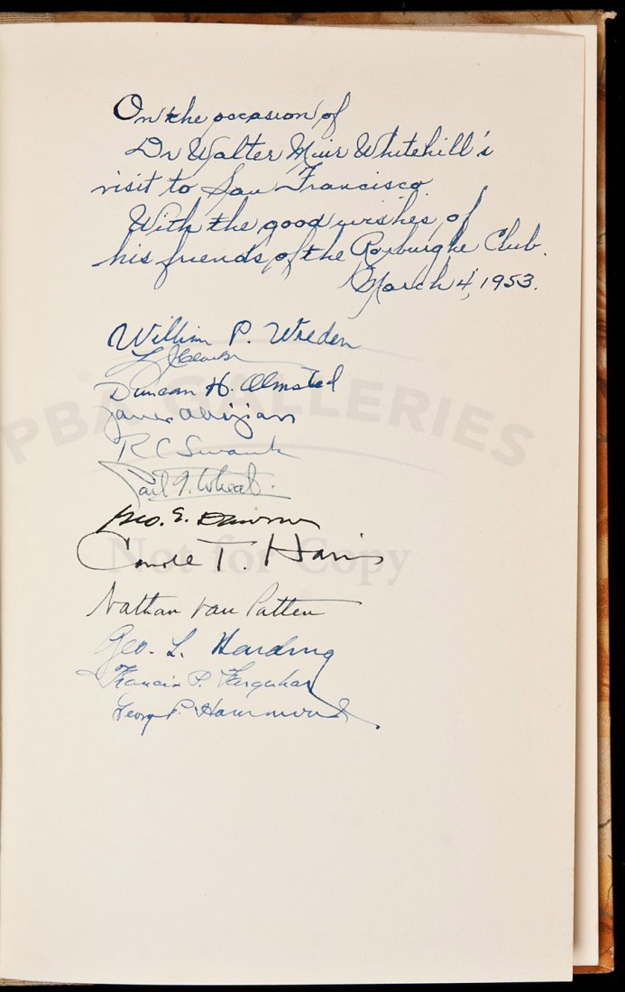 Bret Harte in California - Author's copy: Title: Bret Harte in California, A Character Study Author: Kahn, Edgar M. Description: [4], 25, [2] pp. (8vo) cloth backed marbled boards. One of 2 author's copies from an edition of 200 copies design