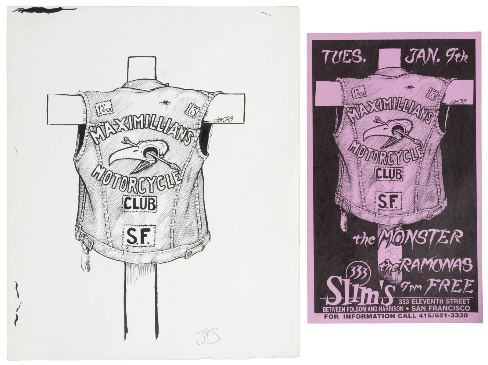 Original John Seabury art for show at Slim's (1 of 4)