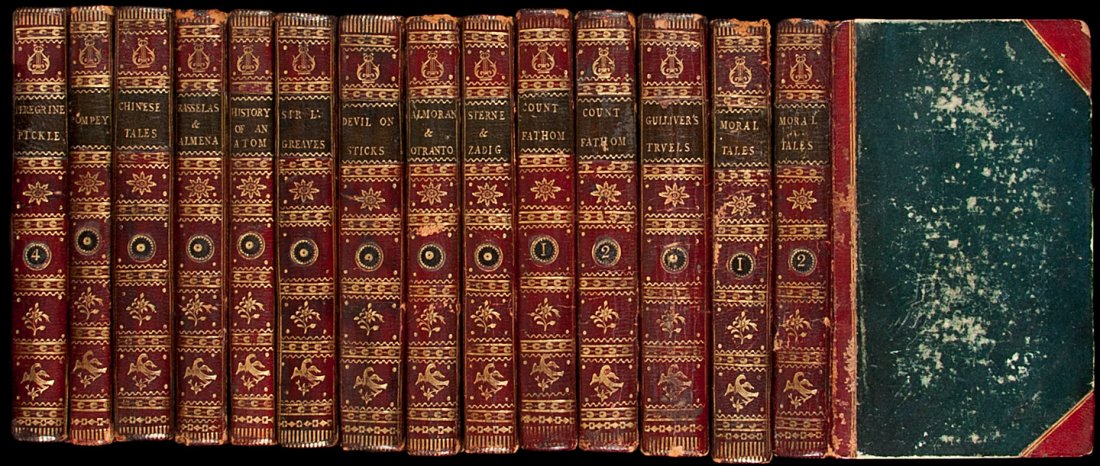 Set of Cooke's Editions nicely bound: Title: Set of Cooke's Editions featuring works by various authors - 21 titles in 37 volumes Author: ** Description: Includes: Defoe, Daniel. The Live and Adventures of Robinson Crusoe. 3 volumes. * Fi