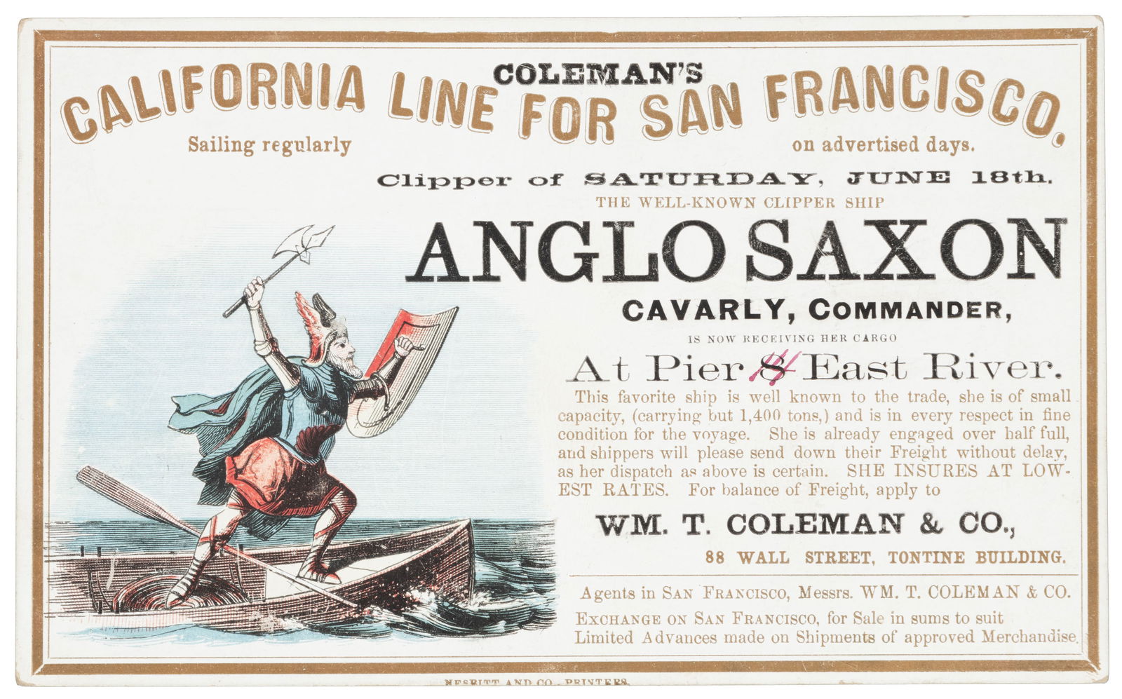 Clipper Ship Card for Anglo Saxon (1 of 1)