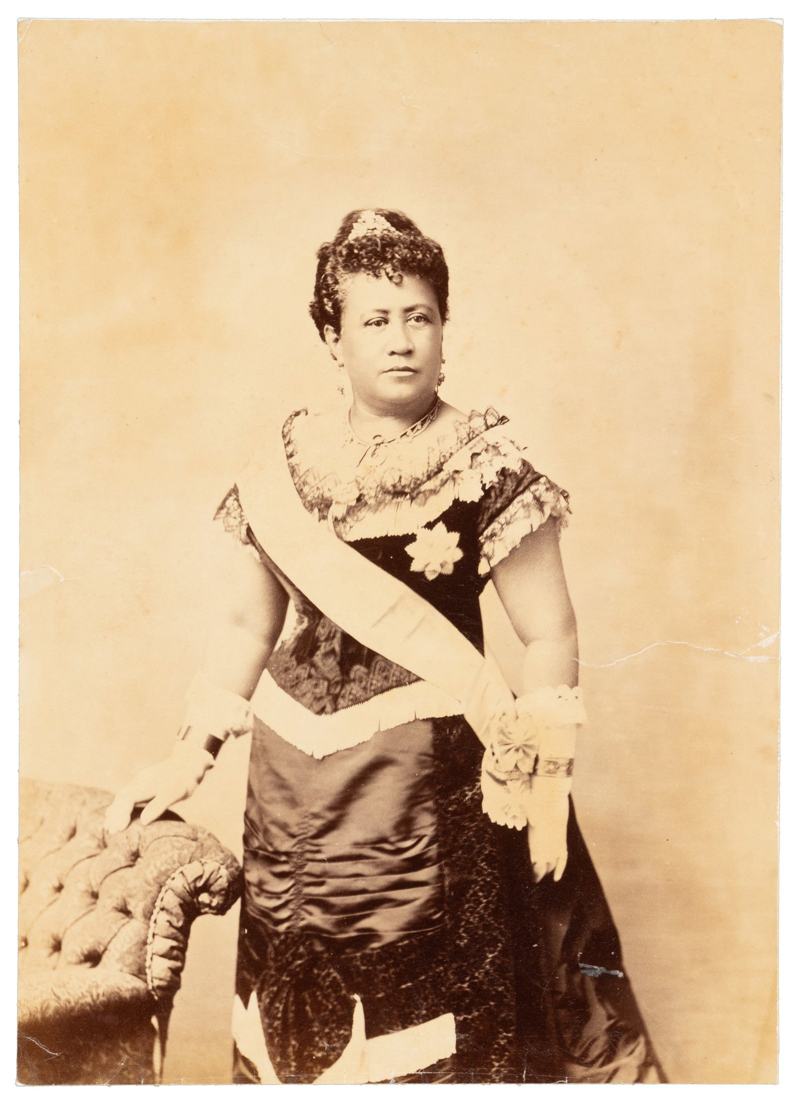 Photograph of Queen Kapiolani: Heading: (Hawaii) Author: Title: Photograph of Queen Kapiolani Place Published: [Hawaii] Publisher: Date Published: [1880s] Description: 9½x6¾“, original albumen phot