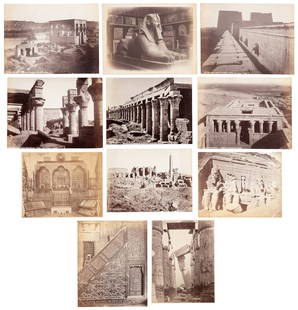 Seventeen albumen prints largely of Egypt: Heading: (Egypt - Photographs) Author: Sebah, Pascal, Félix Bonfils, Antonio Beato et al. Title: Sixteen photographs of Egypt Place Published: Publisher: Date Published: c. late 19th centur