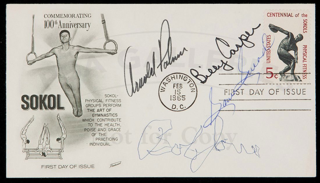 First Day Cover - signed by Bobby Jones 1965: Title: Sokol Physical Fitness First Day Cover - signed by Bobby Jones and a few other golfers Author: Sokol Physical Fitness Description: First day cover of a Sokol stamp, issued Feb 15, 1965.Signed i