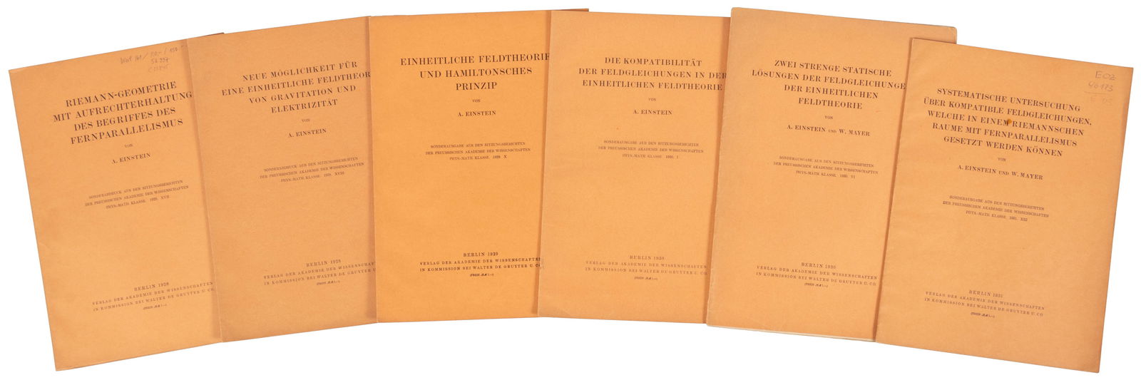 Six by Einstein on Unified Field Theory (1 of 13)