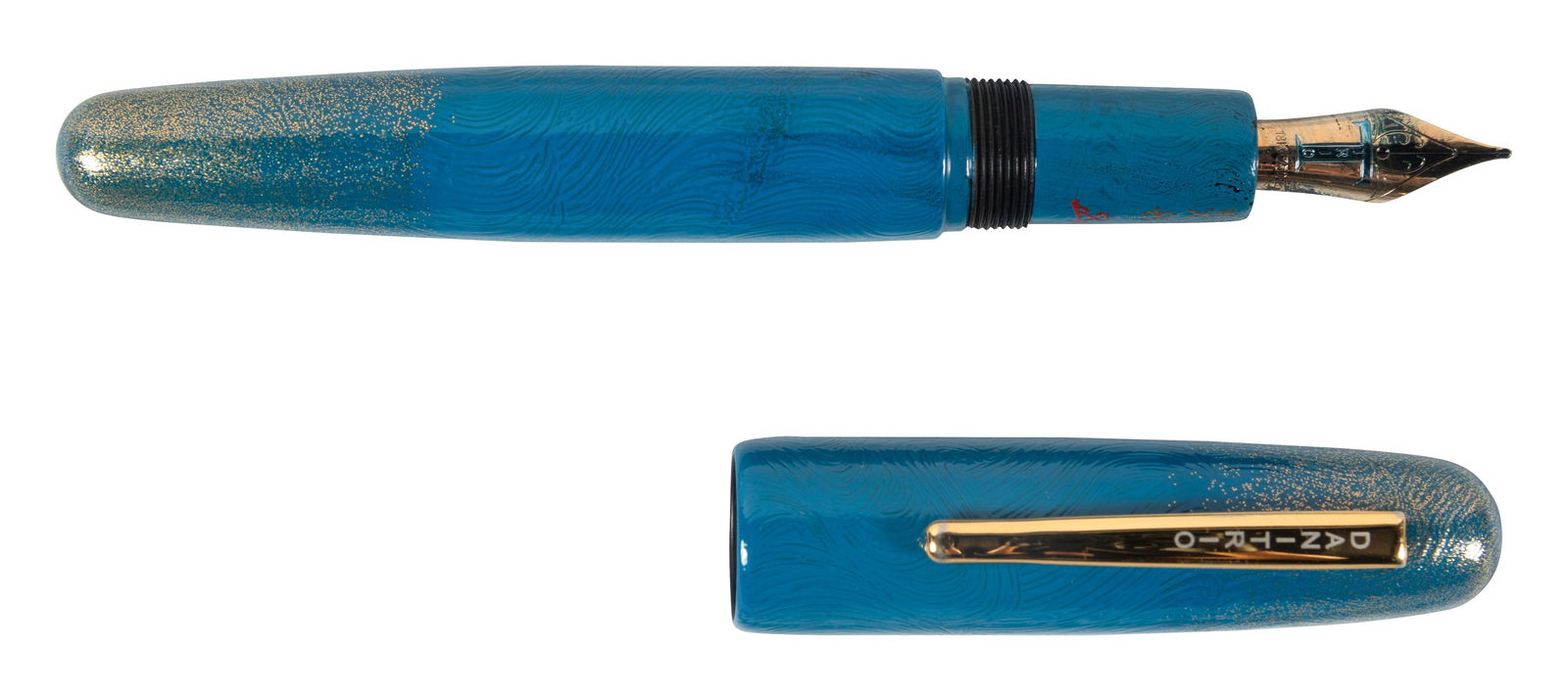 DANI TRIO Purple Wave Kawari-Nuri Maki-e Fountain Pen (1 of 1)