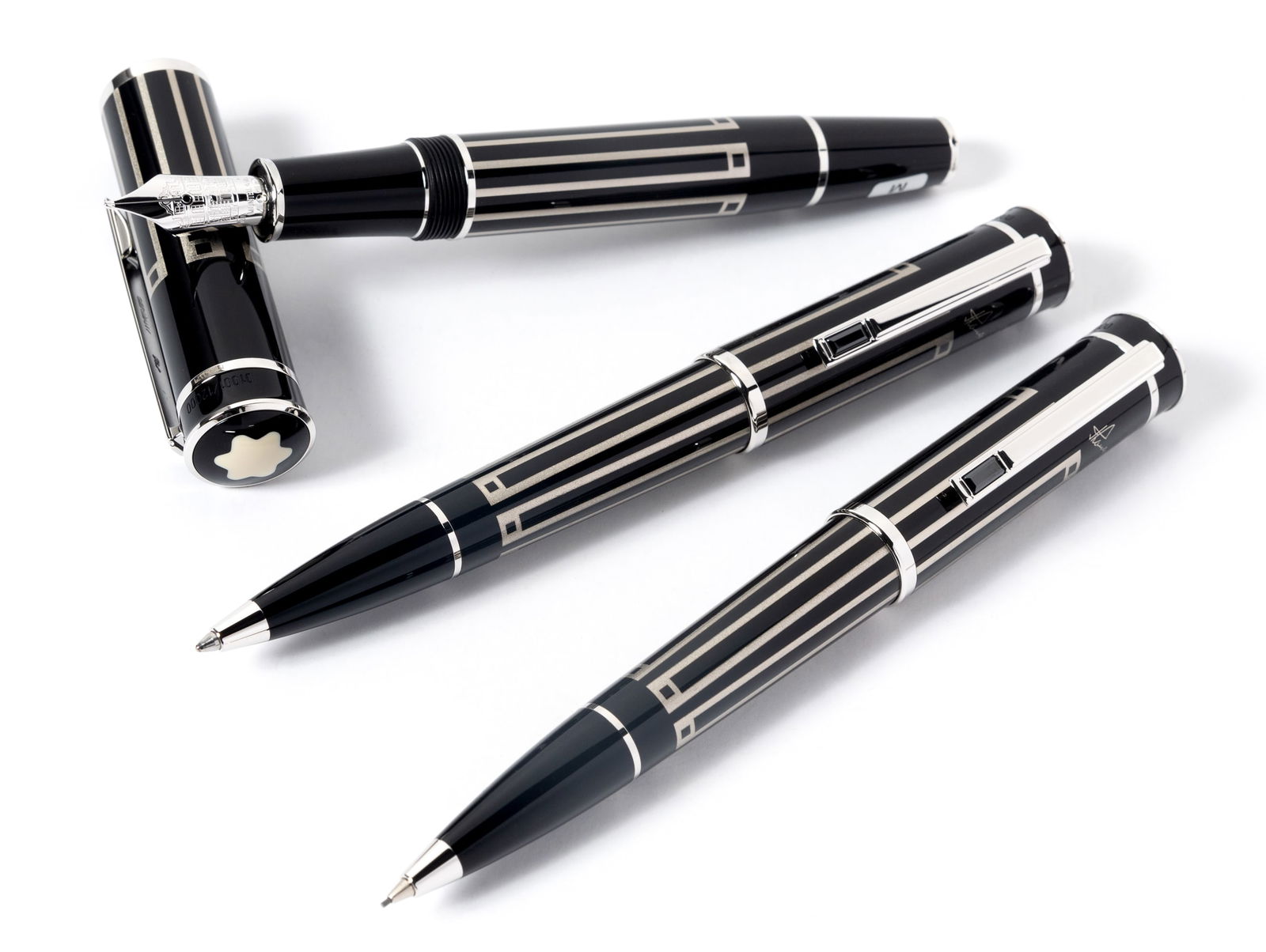 MONTBLANC Thomas Mann Set of 3 Ltd Ed Instruments: Heading: Maker: Montblanc Writers Edition Lot Name: Thomas Mann Set of Three Limited Edition Writing Instruments Place: Date: Description: Tribute to the Nobel Prize-winning author. Founta