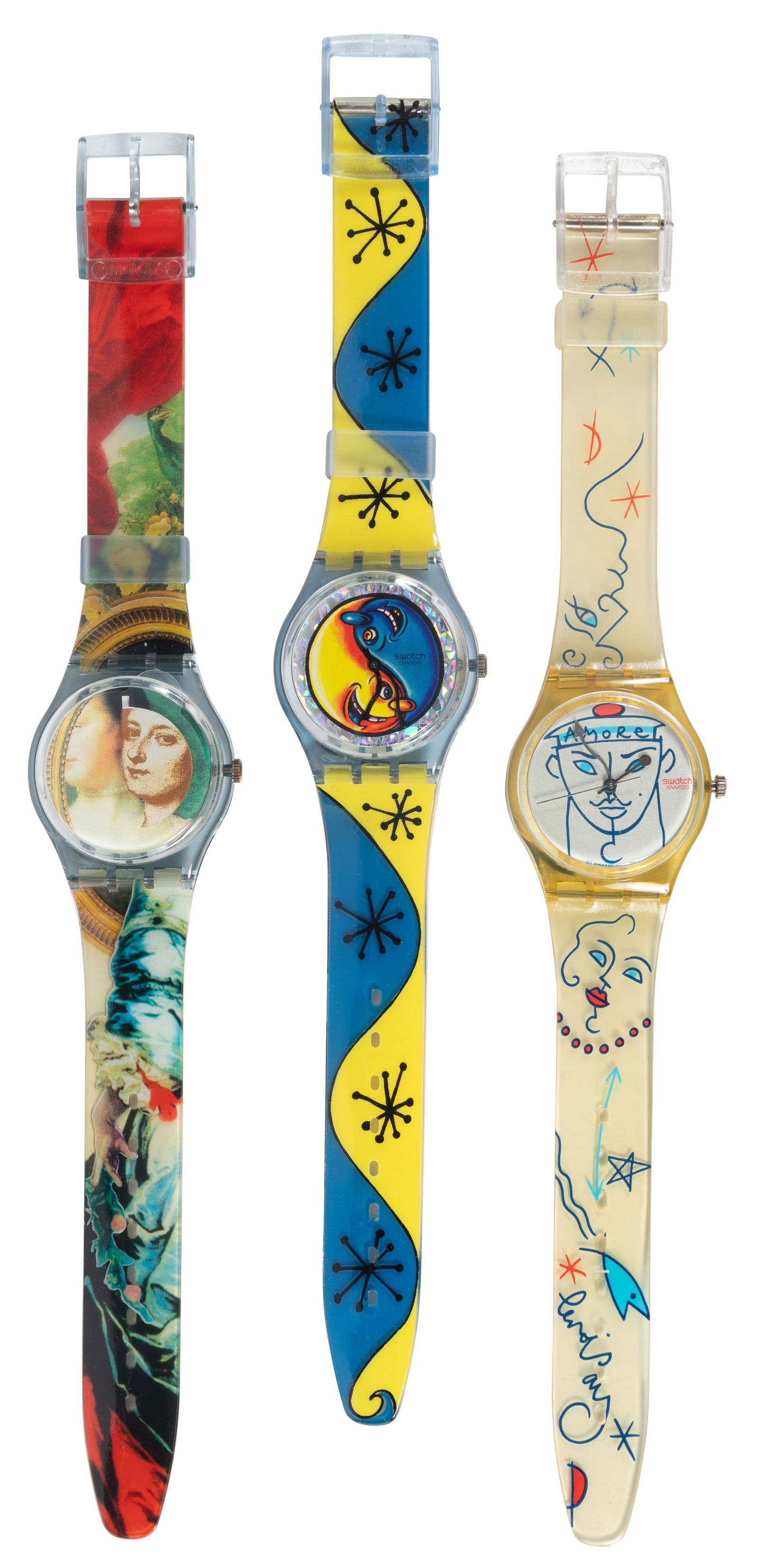 SWATCH: Lot of 3 NY Art Fair Watches: Scharf, etc. (1 of 4)