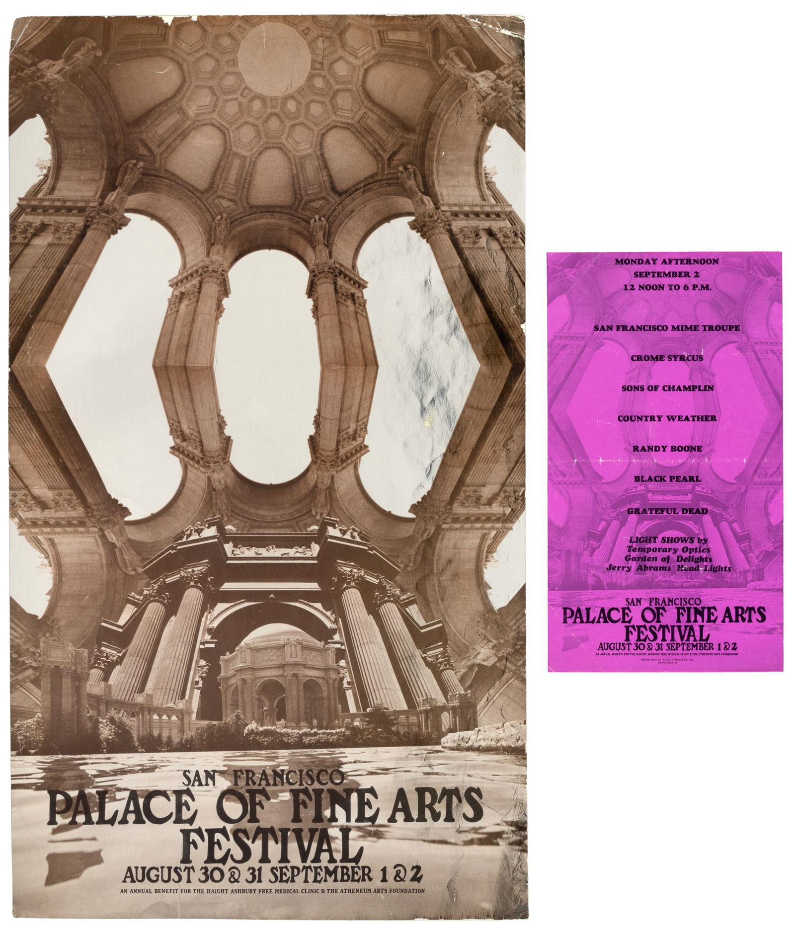 Poster and handbill for Grateful Dead benefit (1 of 2)