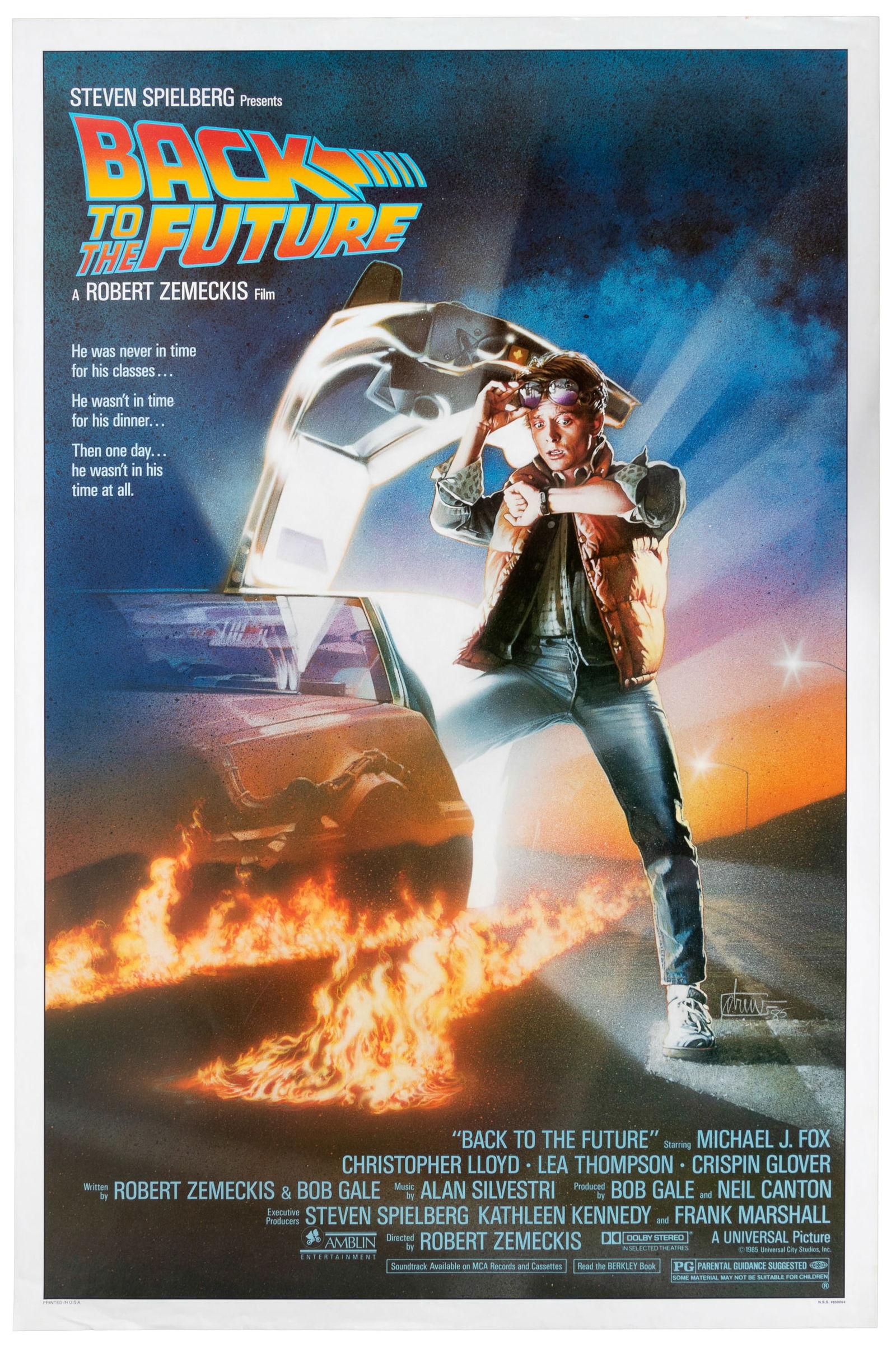 Back to the Future one sheet movie poster (1 of 2)