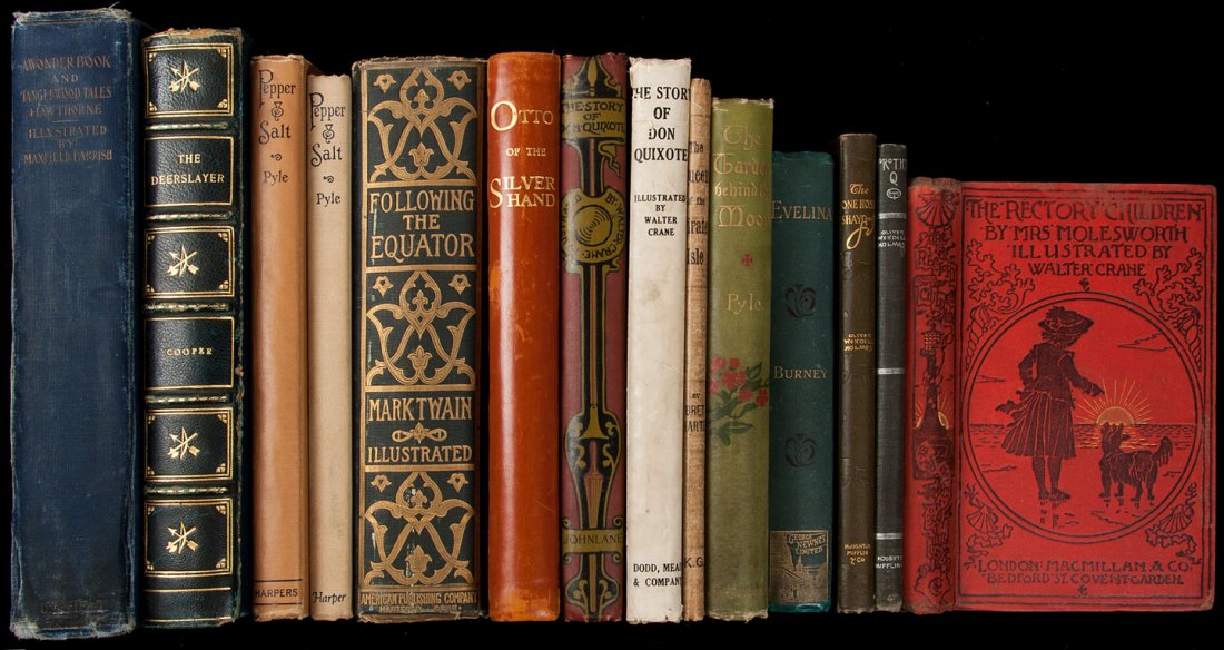 11 illustrated works: Title: Eleven illustrated works Author: ** Description: Includes: Holmes, Oliver W. The One-Hoss Shay. Illustrated by Howard Pyle. Houghton, 1905. * Twain, Mark. Following the Equator: A Journey Aroun