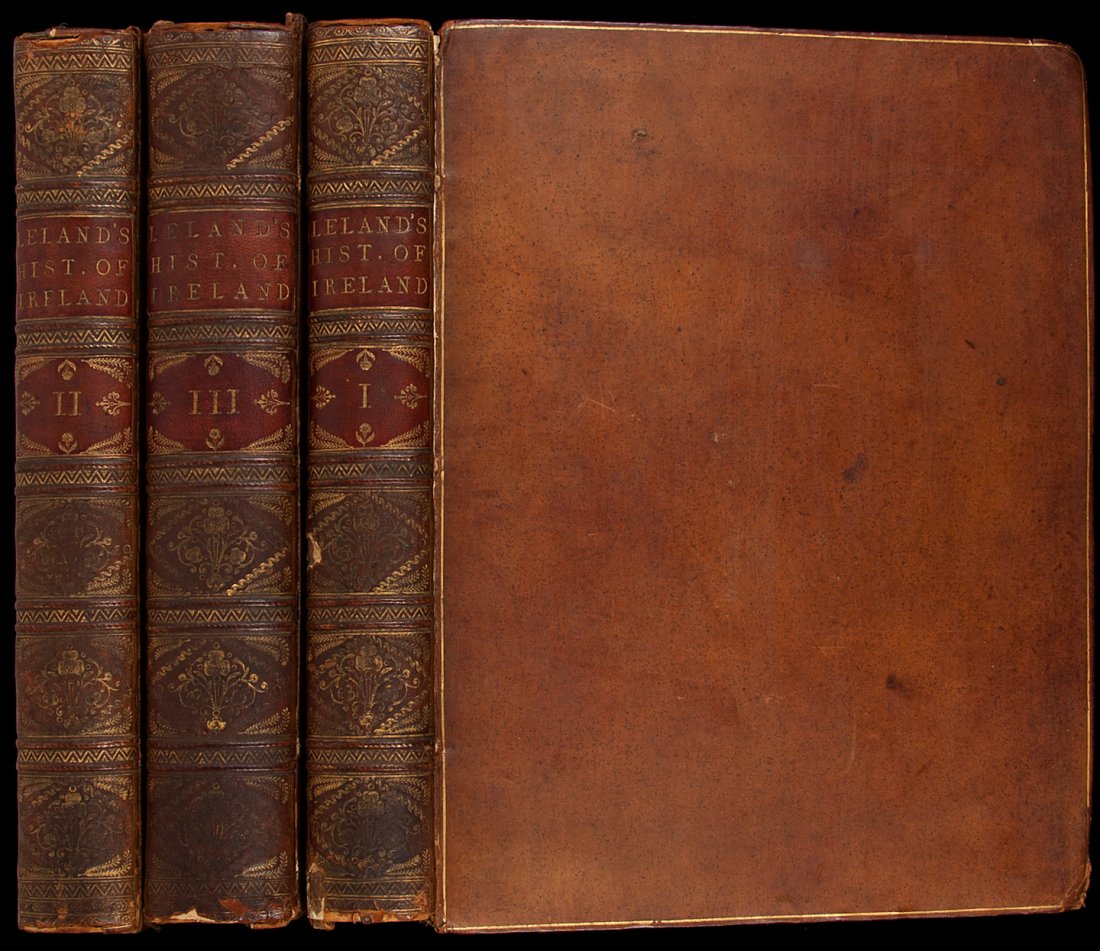 Leland's History of Ireland: Title: The History of Ireland from the Invasion of Henry II, with a Preliminary Discourse on the Antient State of that Kingdom Author: Leland, Thomas Description: 3 volumes. (4to) 27.7x21.5 cm. (11x8�