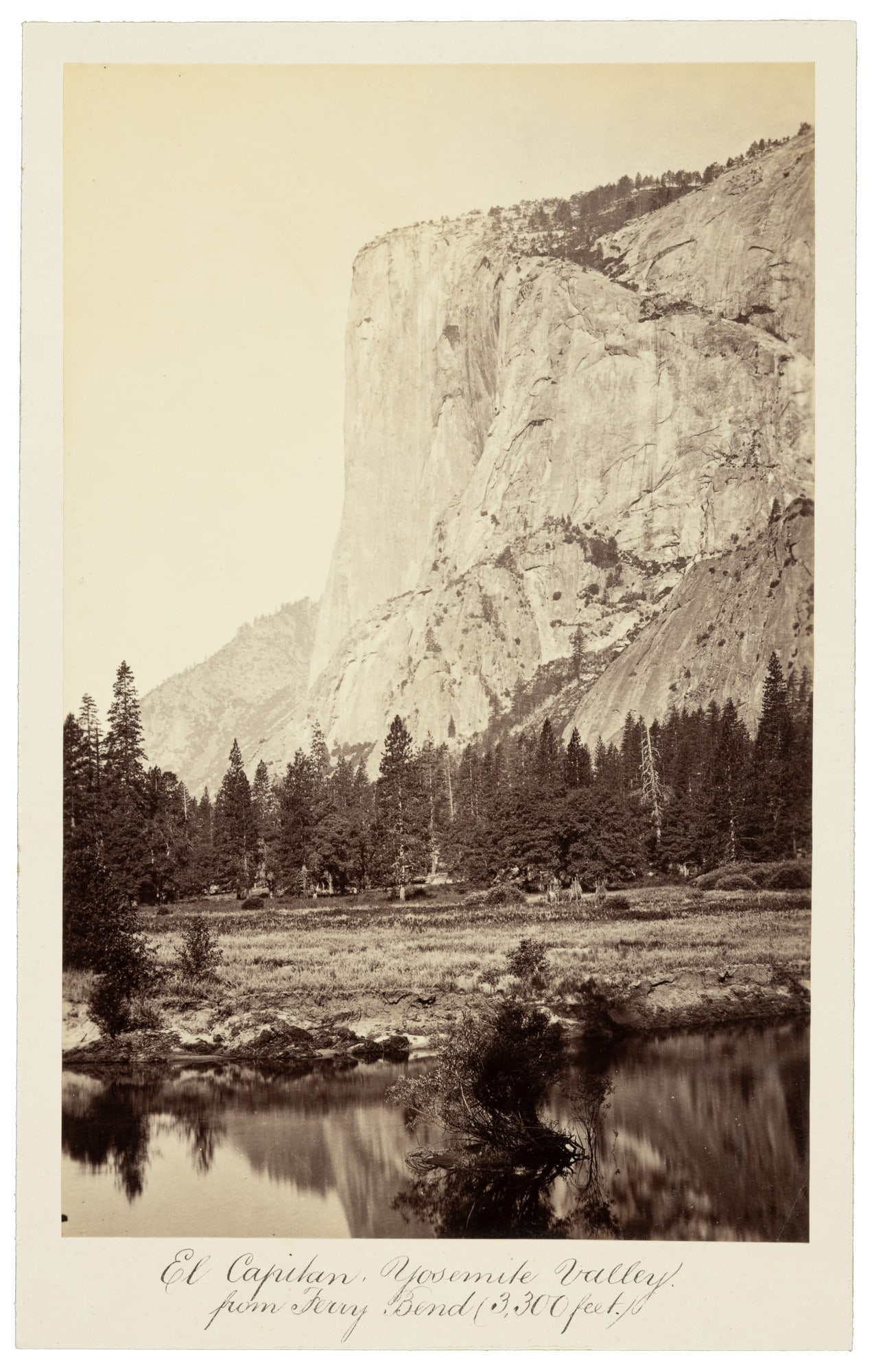Carleton Watkins view of El Capitan, Yosemite (1 of 2)