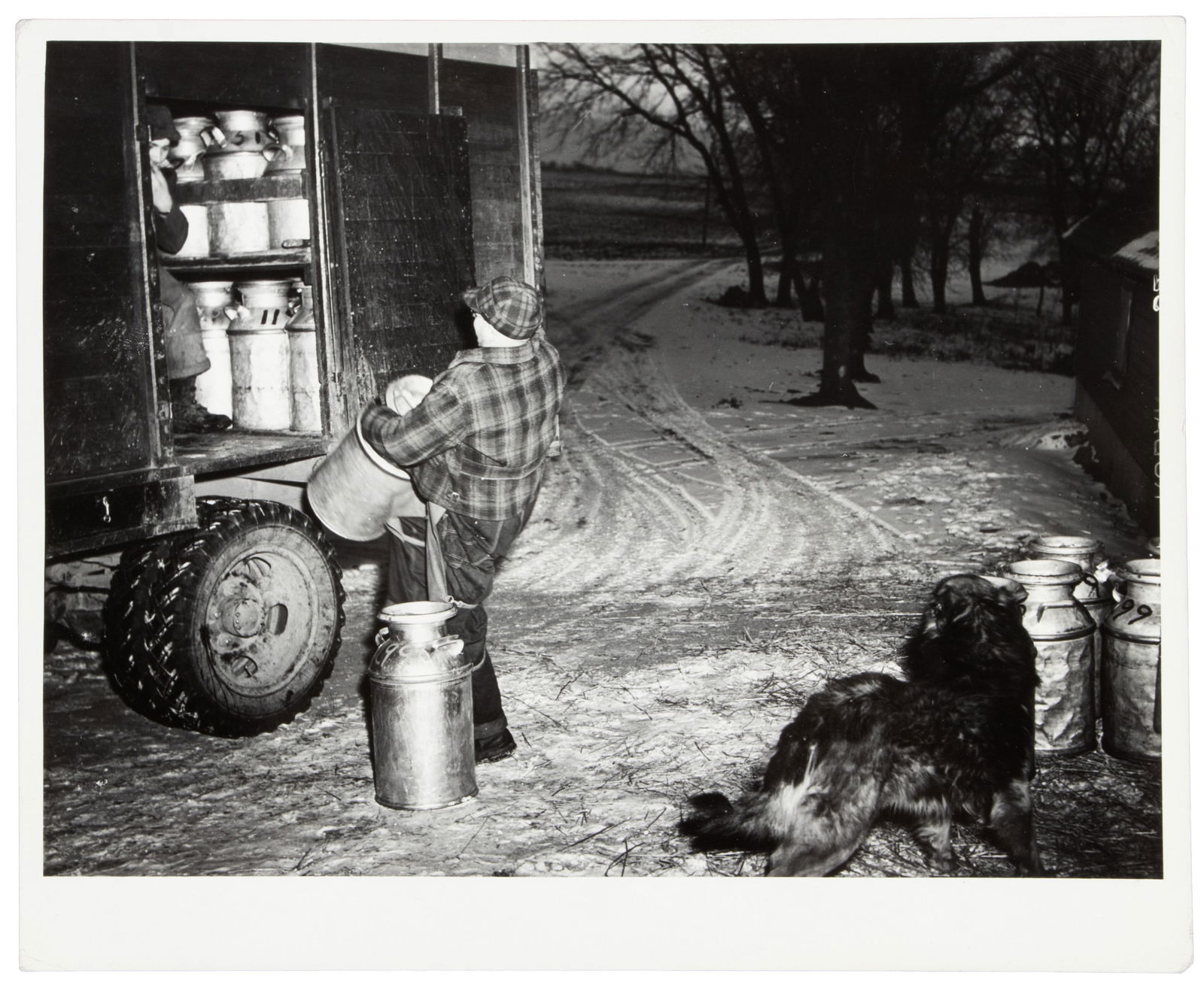 John Vachon F.S.A. photograph, milk man (1 of 3)