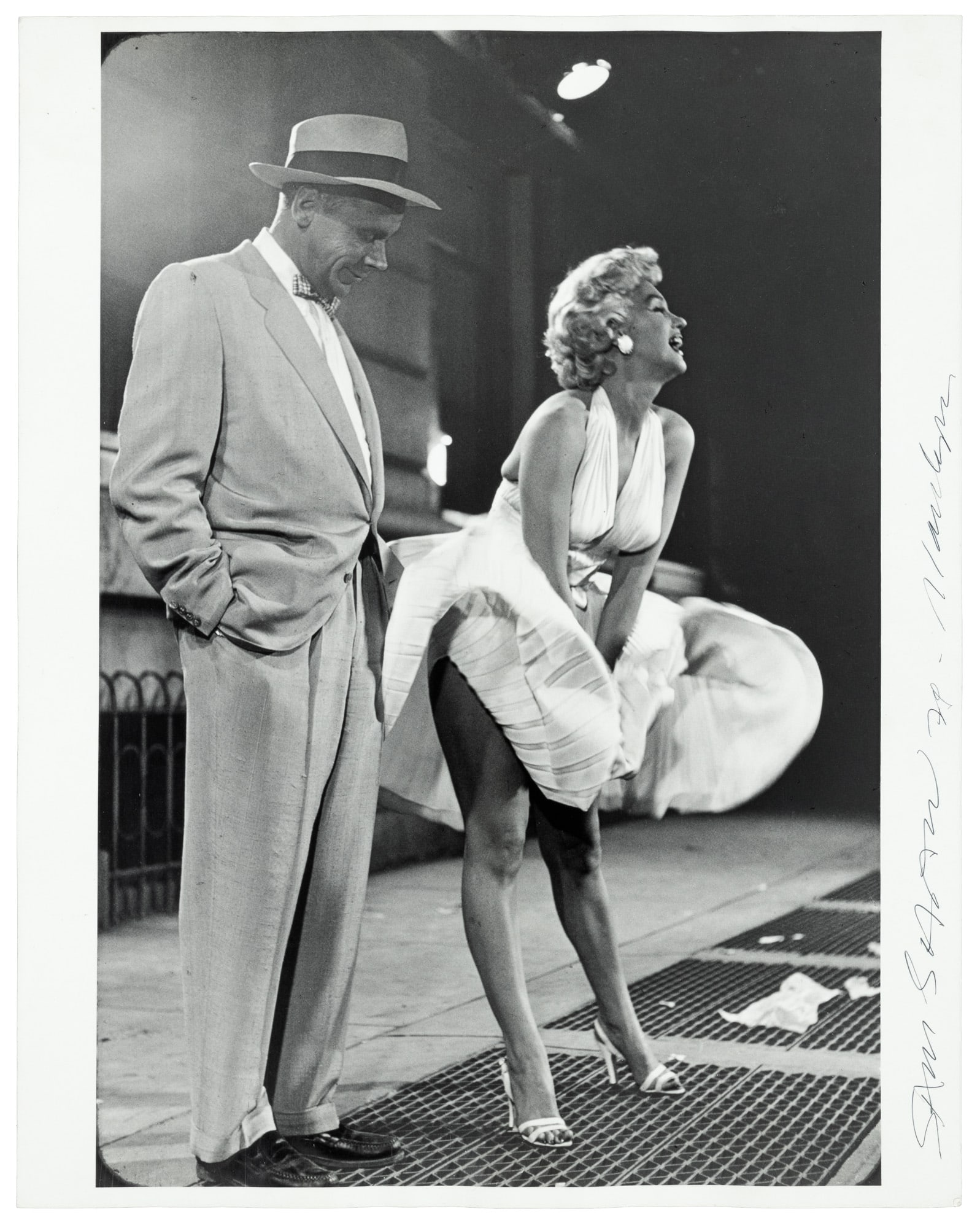 Marilyn Monroe and Tom Ewell signed by Sam Shaw: Heading: Author: Shaw, Sam Title: Marilyn Monroe Place Published: Publisher: Date Published: 1979 Description: Gelatin silver print. Sheet: 35.5x28 cm (14x11").Signed, dated, and