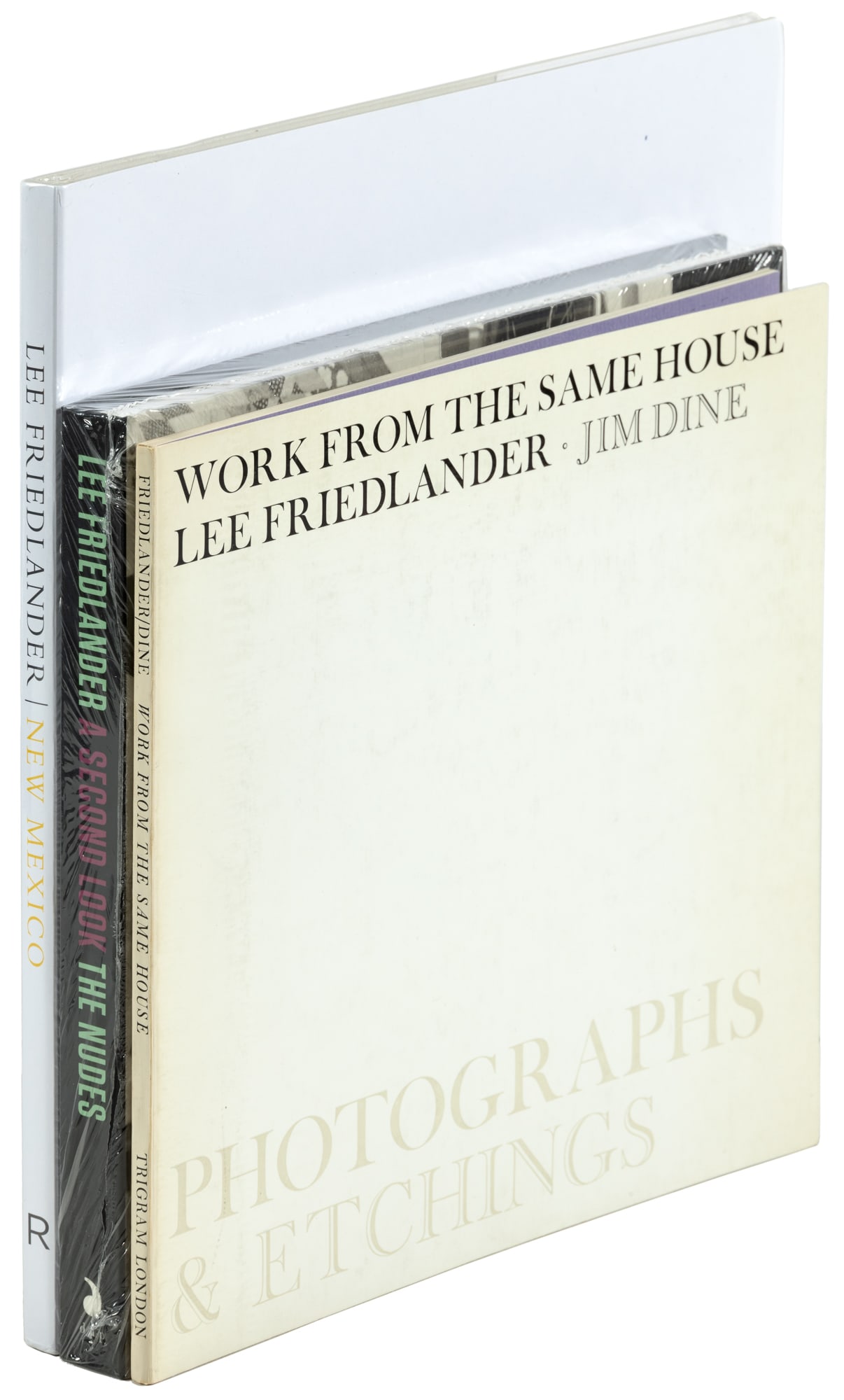 Three photography monographs by Lee Friedlander: Heading: Author: Friedlander, Lee Title: Three monographs by Lee Friedlander Place Published: Various places Publisher:Various publishers Date Published: 1969-2013 Description: 3 v