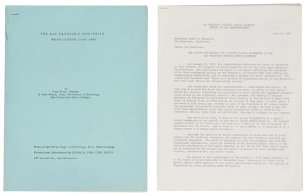 Studies of race in San Francisco 1960-62