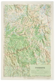 Raised relief map of Yosemite
