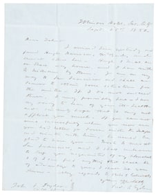 1850 California gold rush letter from Fred Snyder to brother