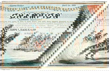 Clipper Ship Sailing Card - Champion by Nesbitt