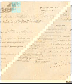 Cuban passport to British Palestine 1934
