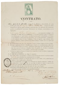 Contract with liberated slave in Cuba 1871