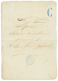 Manumission document for Cuban slaves 1882