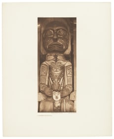 A Koskimo House-Post, Edward S. Curtis photogravure