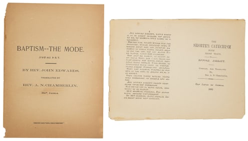 Two Christian pamphlets in Cherokee