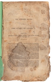 Cherokee Nation vs the State of Georgia, 1831