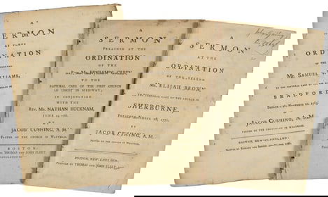 3 sermons given by Jacob Cushing