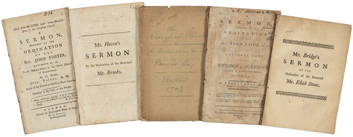18th c. sermons given at ordinations