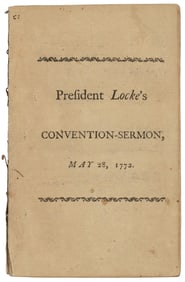 1772 sermon preached by Harvard president