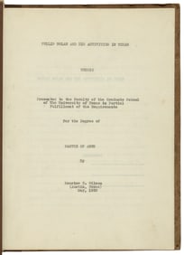 Thesis on early Texas freebooter & filibuster
